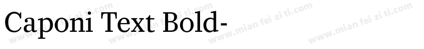 Caponi Text Bold字体转换